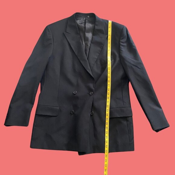 🔥 Calvin Klein Black Double-Breasted Blazer | M - Picture 4 of 6